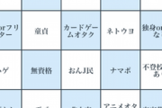 「底辺ビンゴ」作った！普通に生きてたら一列も揃わないぞwww