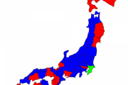 【画像】「野球好きな県」「サッカー好きな県」を色分けした結果
