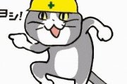 【画像あり】現場猫が下敷きになって悲鳴をあげてる同僚を覗き込む画像…