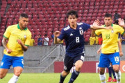 サッカー日本代表 対 ブラジル代表  ０-０後半勝負❓❗