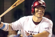 楽天・島内宏明 .261⑲(456-119) 20本⑦ 93打点① 出塁率.386⑥ OPS.869⑦