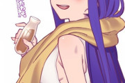 【FGO】お風呂上がりにコーヒー牛乳飲むマルタ姐さんイラスト！！　コーヒー牛乳飲むポーズだ