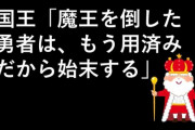 王「魔王を倒した勇者は用済みじゃ…始末せよ」←これアホやろ