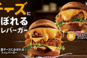 ケンタッキーが「史上最も”重い”」ソースの「チーズにおぼれるフィレバーガー」を発売ｗｗｗｗｗｗ