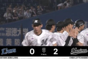 8月24日　ロッテ２－０西武　先発小島が7回無失点の好投！完封リレーで連敗ストップ！