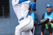 【日本ハム】高卒２年目の明瀬諒介、対外試合で初ヒット　持ち味の豪快スイングから強烈な二塁打