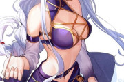 【FGO】水着の巴さんイラスト！！　膝枕されたいです///////