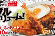 かつや、ベーコンエッグ・ハンバーグカツ・カレー・エビフライ・から揚げ・ライスが1皿になったフル盛りプレートを販売 税込869円