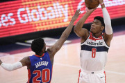 【NBA】ウィザーズ・八村塁、負傷交代　ピストンズ戦の第3Qに左膝を痛める チームは121-100で４連勝