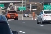 【動画】女さん、高速道路で全裸になり通りがかる車に拳銃をぶっ放すｗｗｗｗ