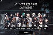 【アークナイツ】 久しぶりにアークナイツ勢力診断でも
