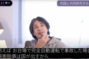ひろゆき氏、自動運転「事故ったら損害賠償は国」モデルを提唱