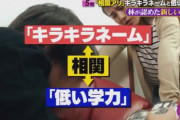 【悲報】林修「キラキラネームと学力の低さは相関性がある」