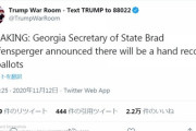 トランプ陣営が「手作業なら勝てる」と歓喜。⇒手作業での再集計！！ ジョージア州、取ったー！ｷﾀ―――(ﾟ∀ﾟ)―――― !!