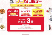 楽天市場｢ワンダフルデー3倍＆リピート購入2倍｣を開始 メルマガ登録者向けに購入額制限無しの1000円オフクーポンがあった模様