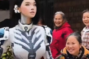 ロボット？人間？どっち？村人たちを驚かせたロボットガールの里帰り