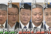 【憲法審査会】自民･公明･維新･国民「開催しよう！」⇒ 立憲「いやだ、応じない」