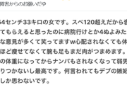 【悲報】女さん「154cm33kgのスペ120になってから弱男が寄り付かなくなって最高w」→冷静にツッコまれるｗｗｗｗ