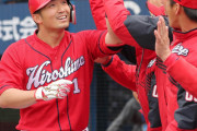 鈴木誠也(143試合換算) .314 30本 67打点 出.427 OPS.986 17盗塁 ←日本の4番（カープの3番）
