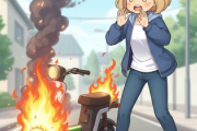 中国製電動バイク、突然火を吐く🔥🛵🔥🔥