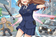 女子中学生婦警さんがあらわれた！「えっちなおじさんと車カスは逮捕です」