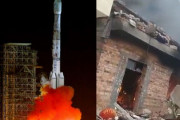 中国の長征3号Bロケットのブースターが居住地帯に落下して民家を破壊…猛毒の燃料が飛散したと報道！