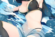 【FGO】川で遊ぶ水着沖田さんイラスト！！　沖田さん大勝利！！