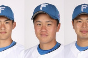 【公示】日ハムが達孝太、畔柳亨丞、松浦慶斗を登録