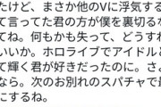 カオナシ「るしあに幻滅しました、さようなら。次のお別れスパチャで最後にするね。」