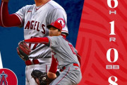 大谷翔平　8勝1敗 防2.79 100.0回 120奪三振 ＆ 打率.269 40本 OPS1.011