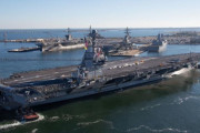 米海軍の最新鋭空母「ジェラルド・R・フォード」が大西洋への初展開を終えノーフォーク海軍基地に帰港！
