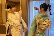 【乃木坂46】美しすぎる構図・・・成人式でお互いを撮り合う松尾美佑と岩本蓮加