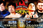 IWGPジュニアタッグ選手権 TJP フランシスコ・アキラ vs 田口隆祐 マスター・ワト