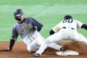 阪神近本「思い切っていけた」自慢の足で初球に二盗