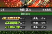 【プロスピA】アニバ吉田がアベヒ消えてるのって気になる？使用感とかどうなのかな