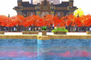 【FF14】水面に映る紅葉が美しい！ハウジングエリアに作られた「紅葉並木道」が話題に！【画像有】
