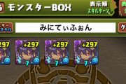 【パズドラ】ミニてぃふぉんはスキルマ1体だけ作ってスキレベ1を3体持っておくのが丸い