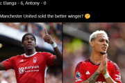 ◆悲報◆マンUのアントニーの今季0G0A、テンハグが追い出したアントニー・エランガ4G6A🤓