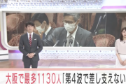 【悲報】大阪 ＋1130。ガチでヤバそう…