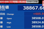 日経平均株価　バブル期につけた史上最高値（終値）を一時上回る