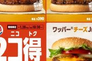 【朗報】あのバーガーキングさん、対象3商品からお好きな2個を選んで500円！