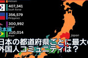 日本の都道府県ごとに最大の外国人コミュニティは？海外が地図に注目