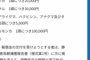 静岡市のハンター報酬→アライグマ：5,000円、鹿：2万円、猿：3万円、カモシカ：10万円！！
