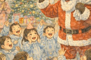 保育園のクリスマス会にサンタ役で出演した