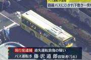 犬の散歩中…バスにひかれ下敷き、男性死亡