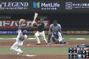 西武與座、異次元の打球反応を見せるwwwww