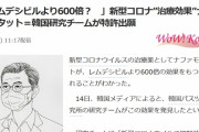【ｗ】韓国の研究チーム「レムデシビルより新型コロナ治療効果６００倍の薬物を発見、特許出願」※3月に東大医学研が表明、日本の薬