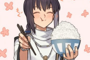 【FGO】ご飯を食べるサムライレムナントのセイバー！！　美味しそうに食べますねｗ