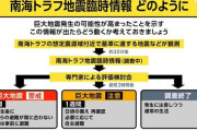 国内初、気象庁が「南海トラフ地震臨時情報」（巨大地震注意）を発表