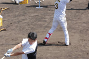 【阪神】今キャンプ初のスリルティー解禁　糸原、陽川、山本がうめき声　ベビベビベイビー！